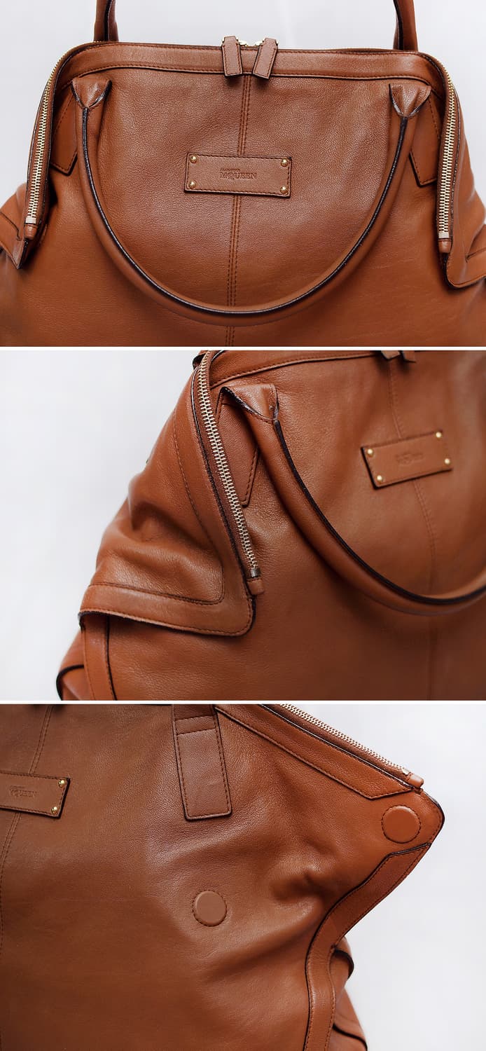 알렉산더 맥퀸 드 만타 브라운 카프스킨 레더 빅토트.숄더백 상품이미지7