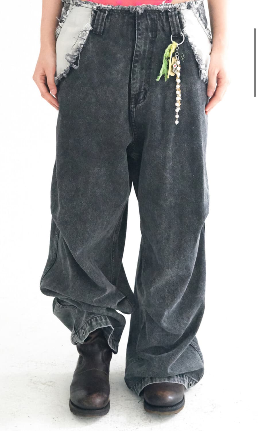 샵페어리 [fa.er.ie] cut-off denim maxi pants 상품이미지1