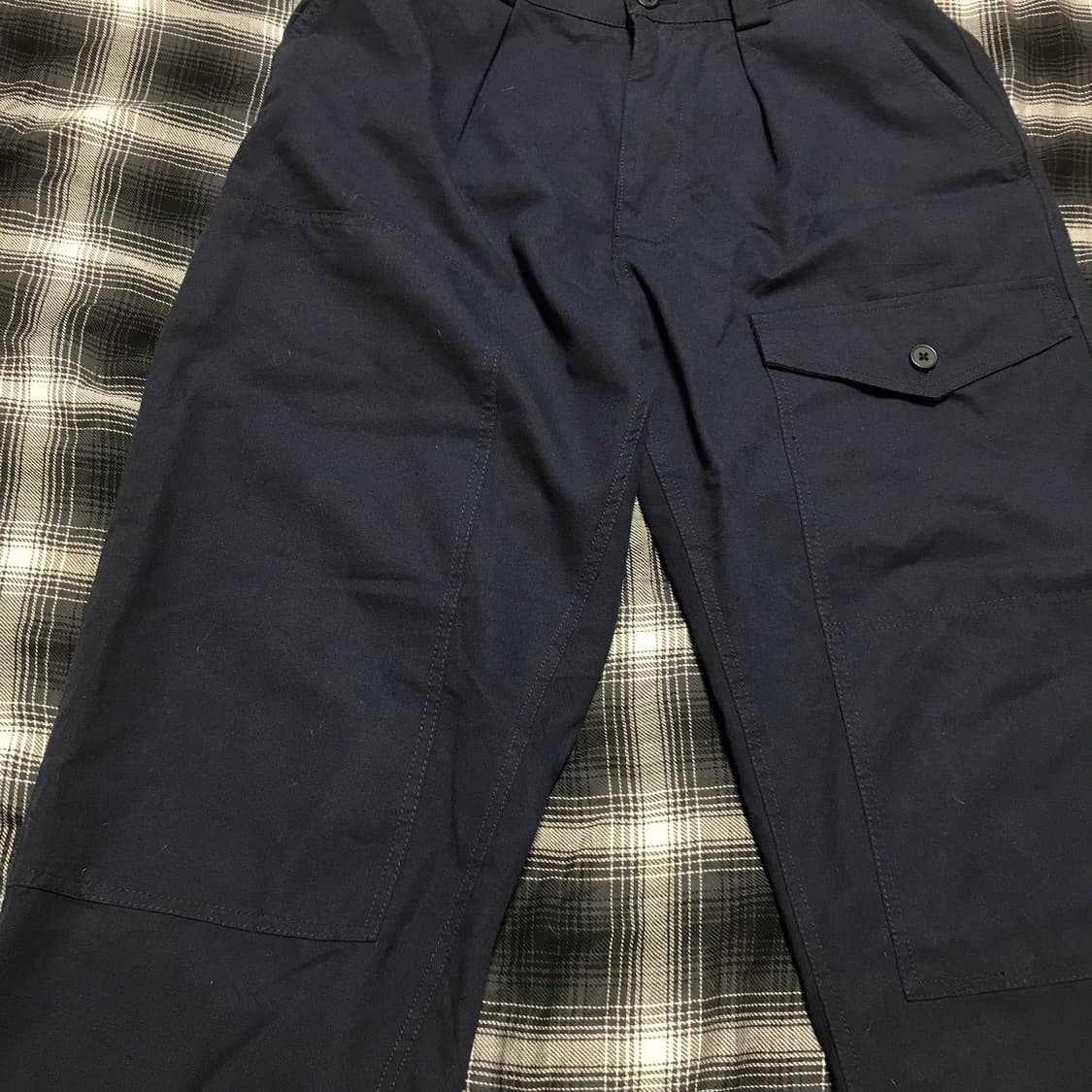 니코앤드 재팬 더블니 와이드 팬츠 네이비 상품이미지2