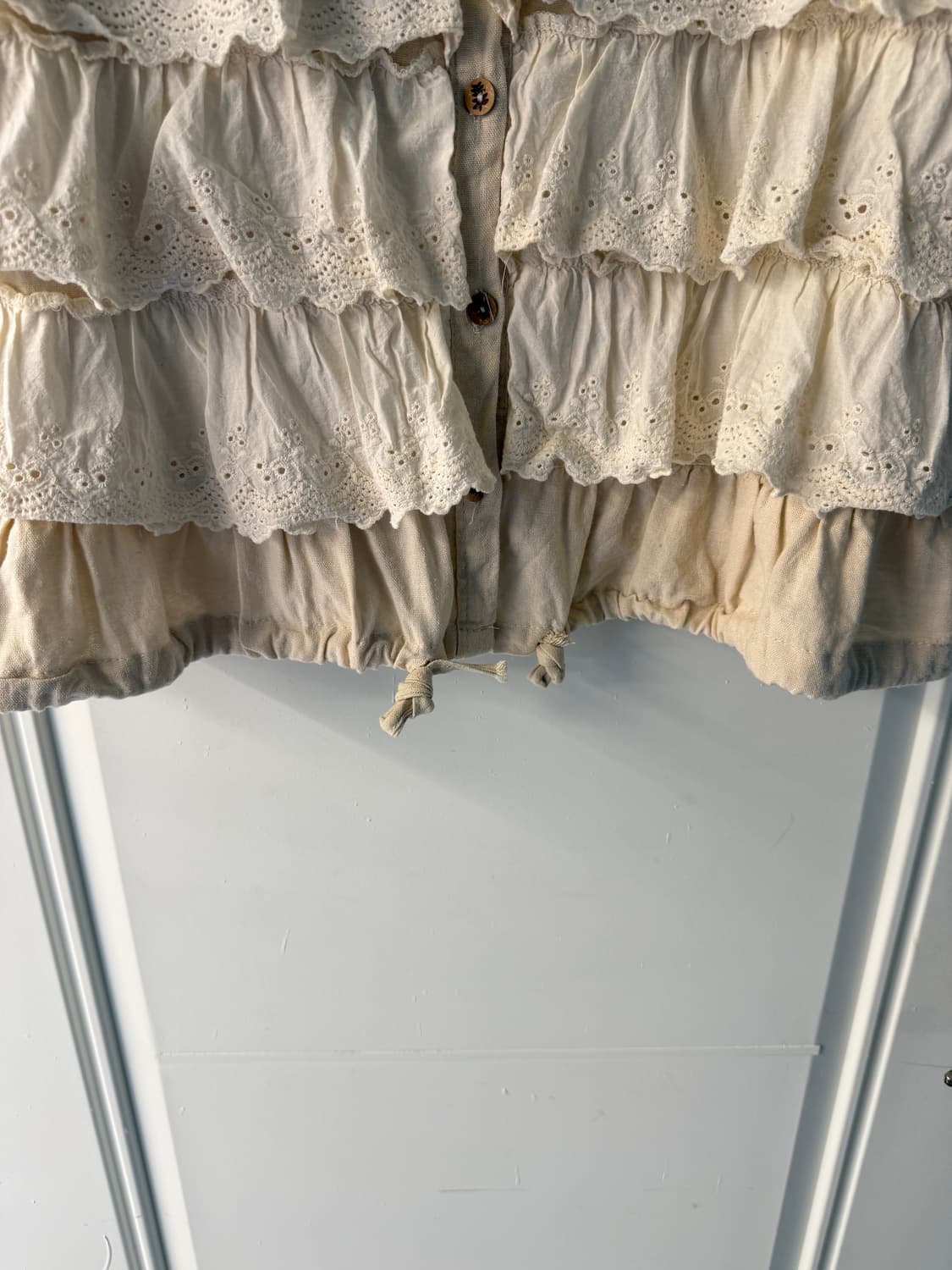 일본빈티지 모리걸 프릴 레이스 블라우스 셔츠 상품이미지8