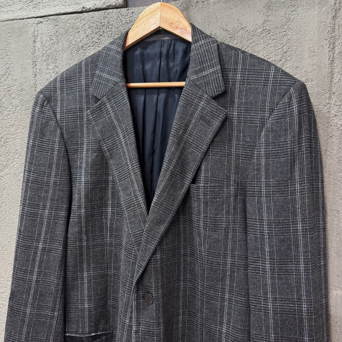 베르사체 클래식 투버튼 체크 블레이저 자켓 (XL)  상품이미지2