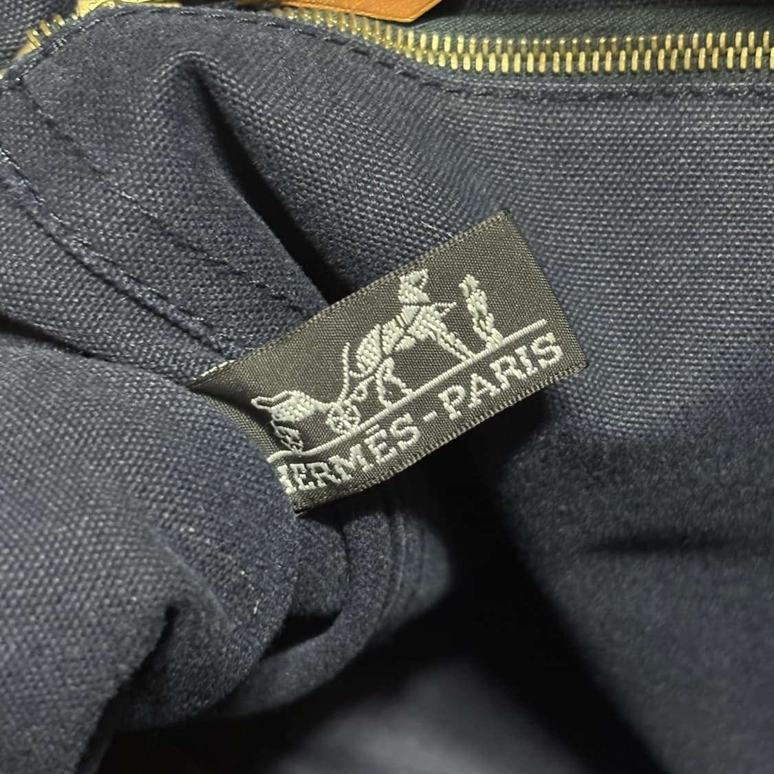 에르메스 후루토 캔버스 토트백 네이비/브라운 상품이미지7