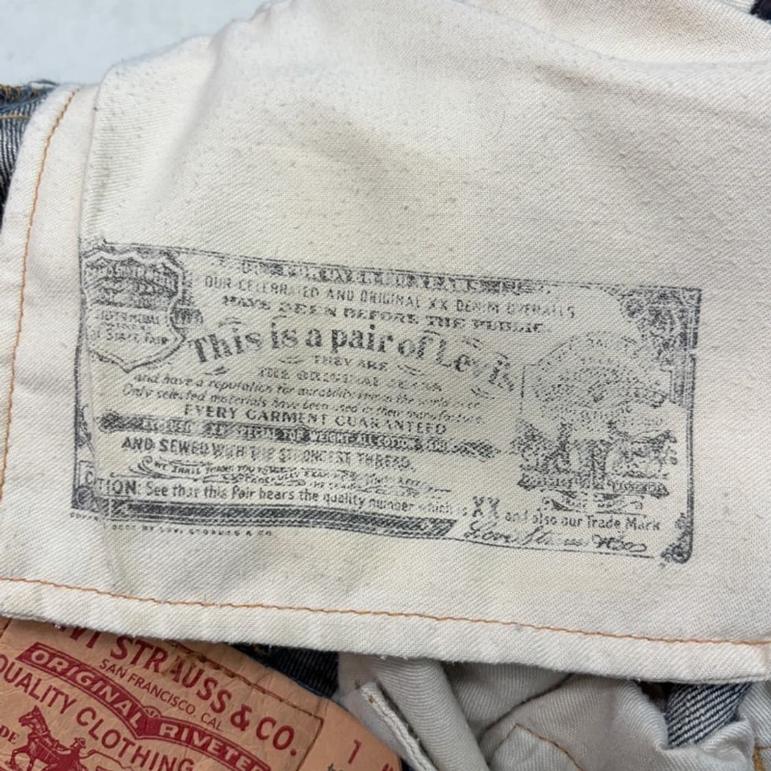 LEVI'S 501 버튼플라이 워싱 진 82X84 상품이미지5