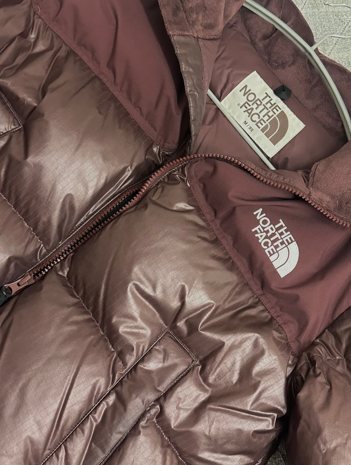 (m사이즈)노스페이스 화이트라벨 노벨티 눕시 다운 패딩 코코아브라운 상품이미지3