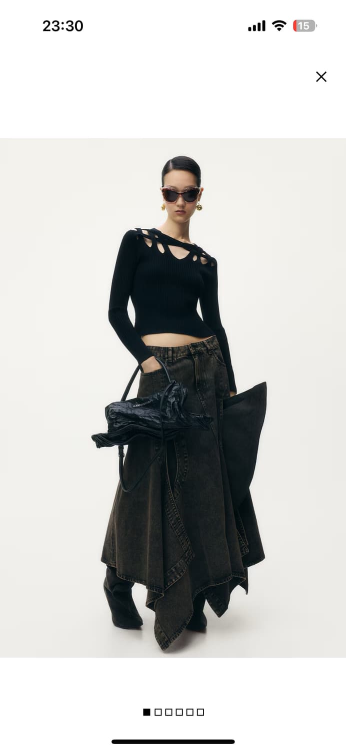 글렌마틴스 h&m x glenn martens 컷아웃 탑 s 상품이미지2