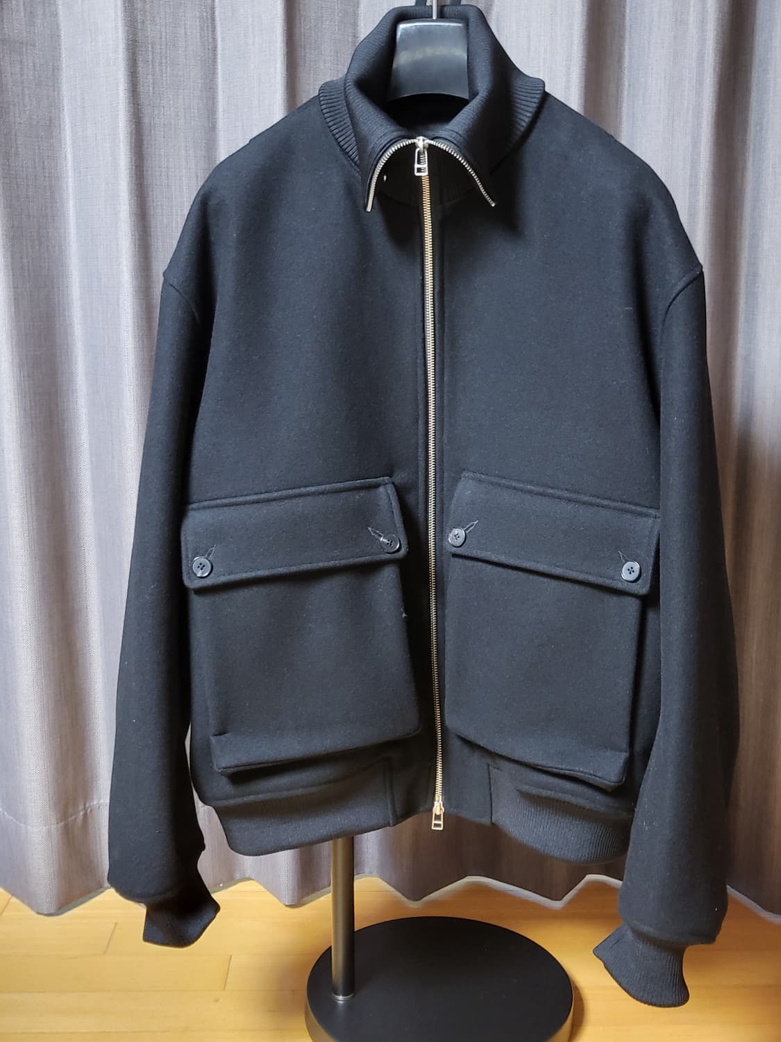 [L] 이얼즈어고 바시티 자켓 블랙 상품이미지3