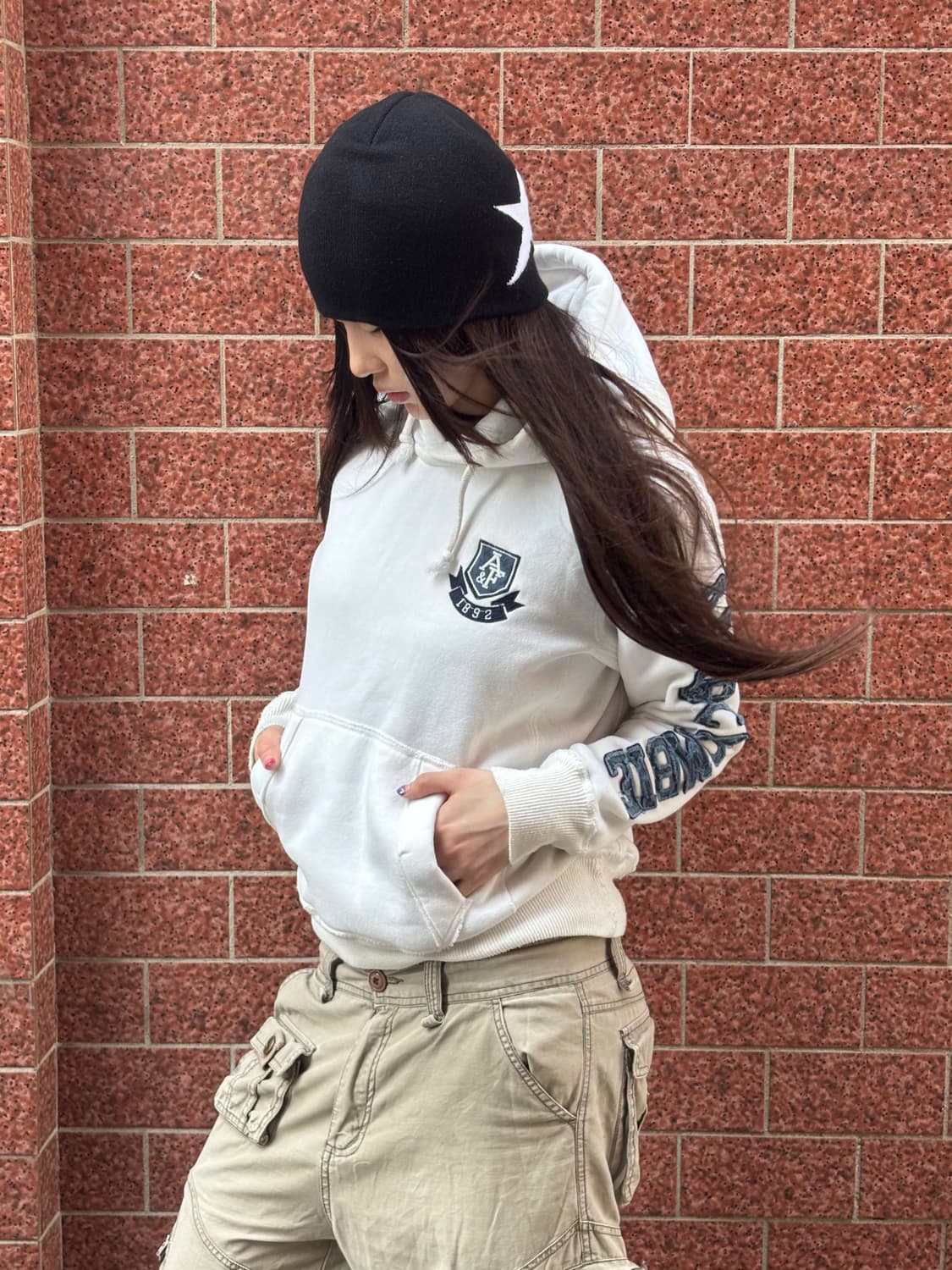 아베크롬비 A&F 화이트 후드티 상품이미지1