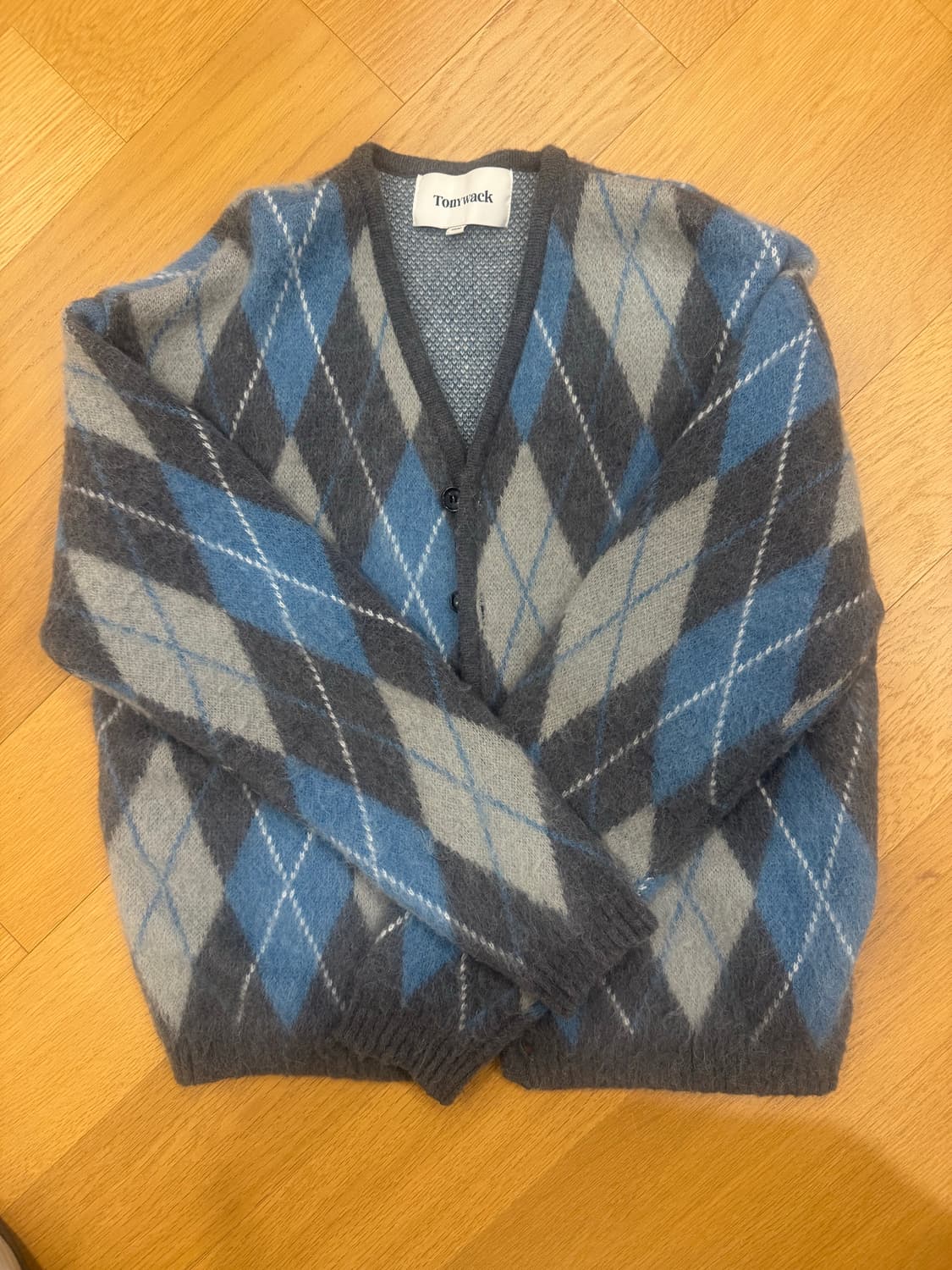 토니웩 아가일 패턴 가디건 M 상품이미지2