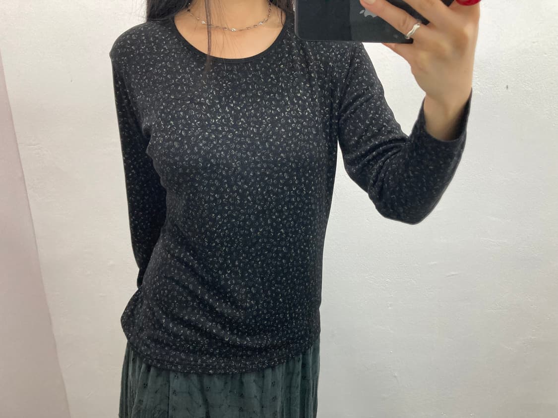 플라워 글리터 긴팔티 상품이미지1