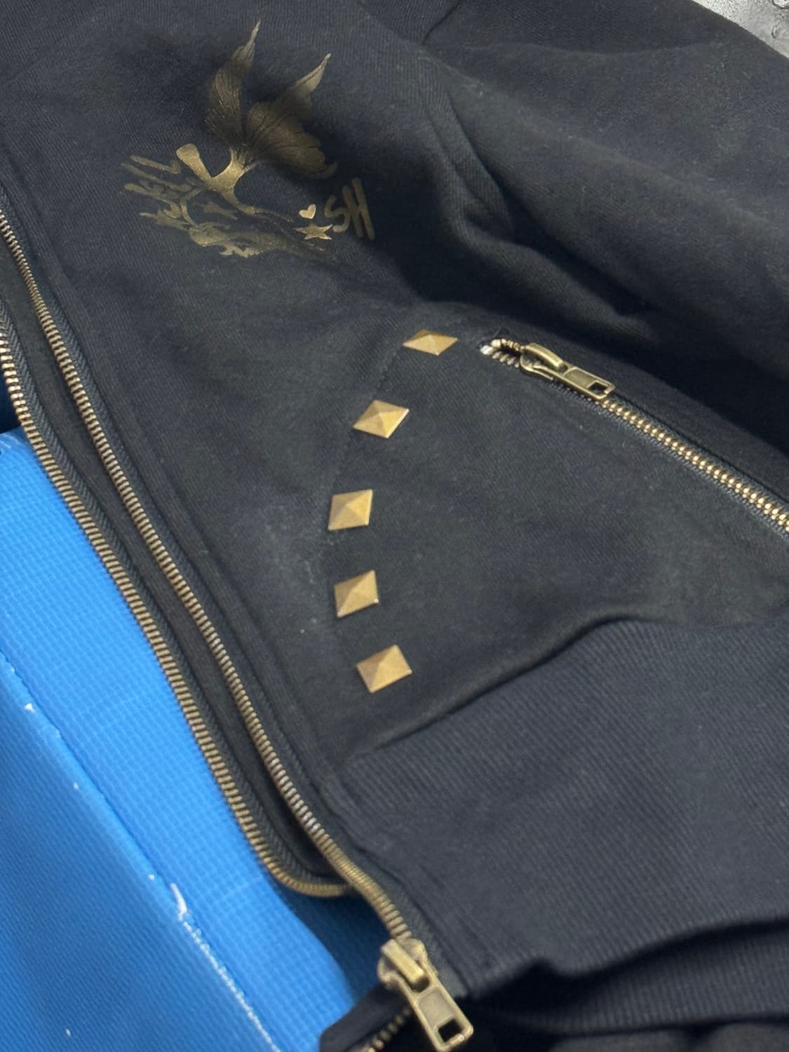 펑크걸 스터드 하이넥 후드집업 상품이미지4