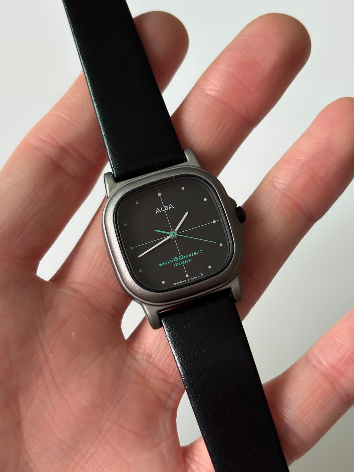 ALBA 1990년대 빈티지시계 블랙 다이얼 스퀘어 쿼츠 여성 상품이미지2