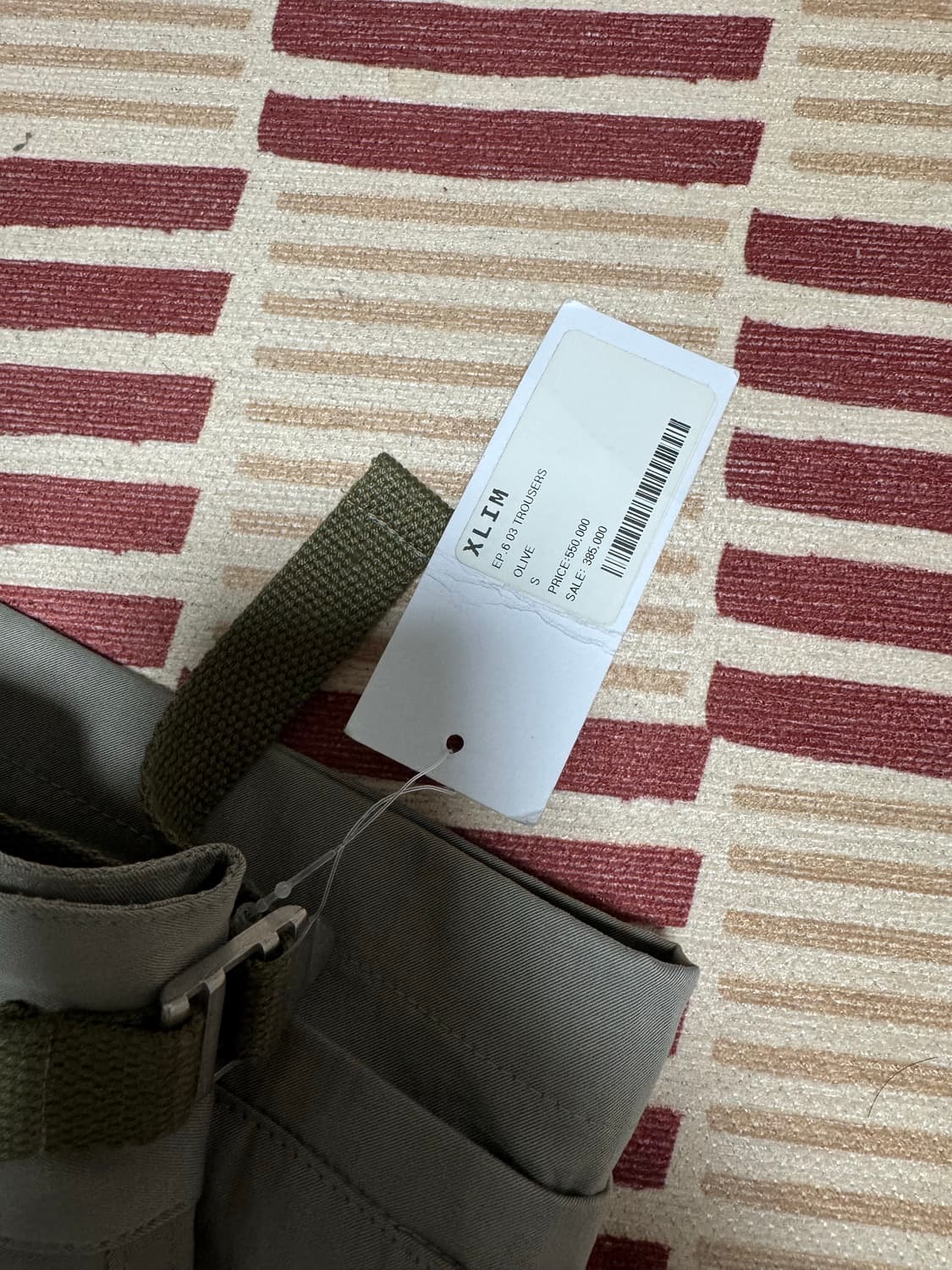 새상품) 엑슬림 EP.6 03 TROUSERS OLIVE (1)S 상품이미지4
