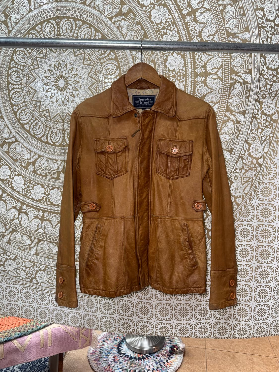 써스데이아일랜드 멀티포켓 양가죽 레더자켓  상품이미지2