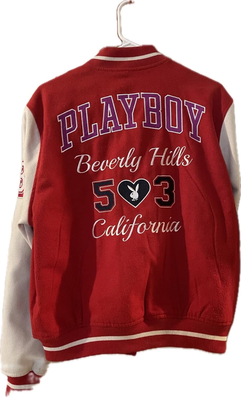 플레이보이 x 팩선 53 바시티 자켓 레드 상품이미지1