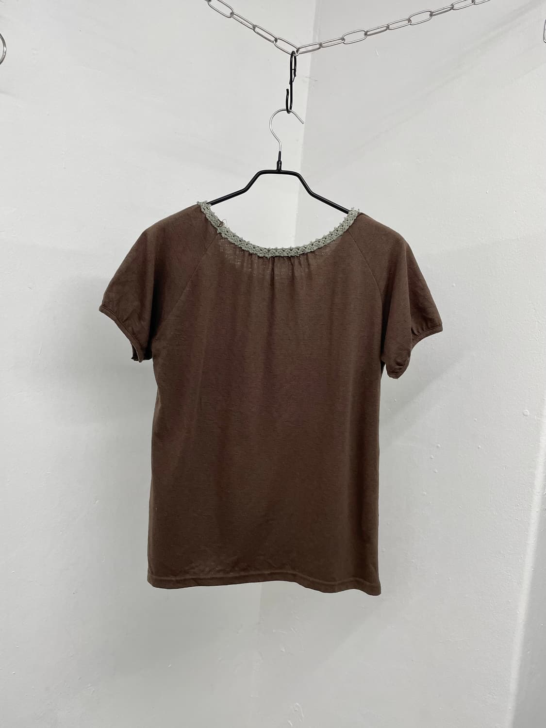 브라운 모리 버튼 탑 상품이미지5