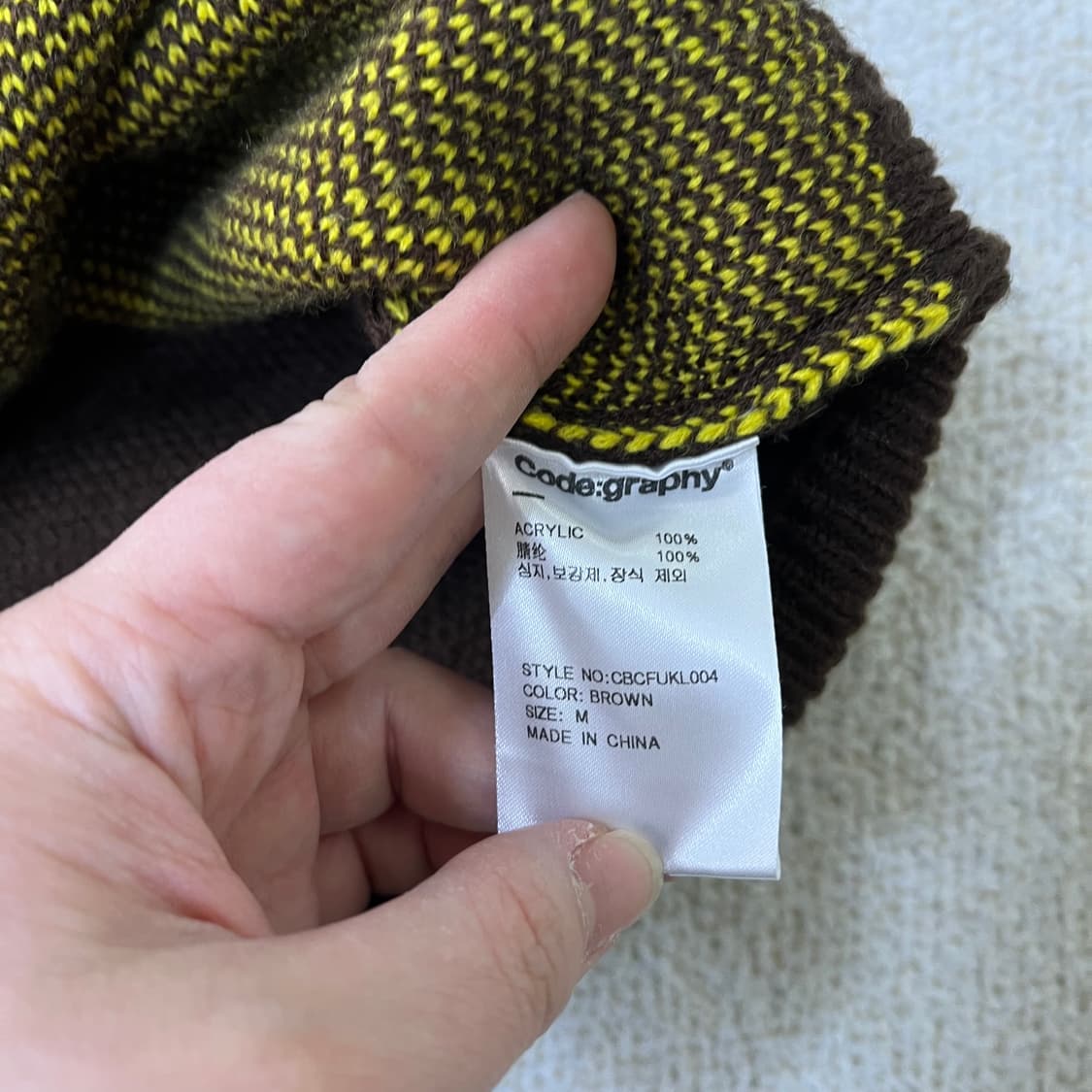 M 코드그라피 로고 니트 스웨터 0316M 상품이미지3