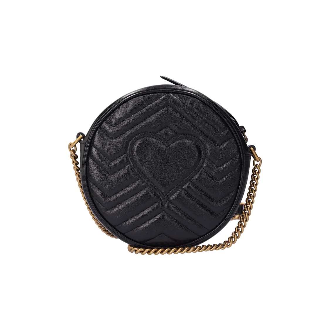 구찌 550154 GG 마몽 미니 라운드 숄더백 블랙 & 골드 상품이미지3