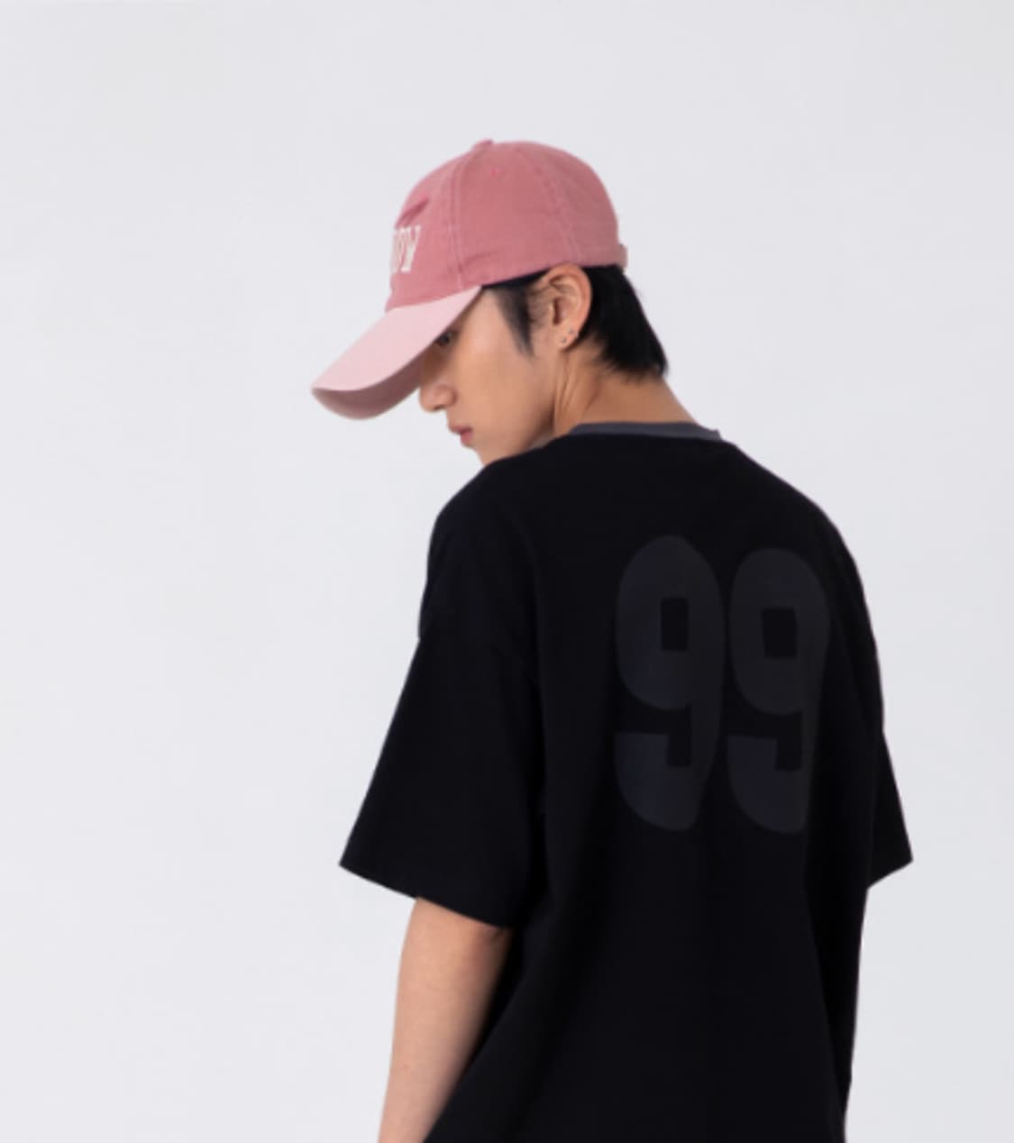 글랙 NOTNOW 배색 워시드 코튼 볼캡 (PINK) 상품이미지3