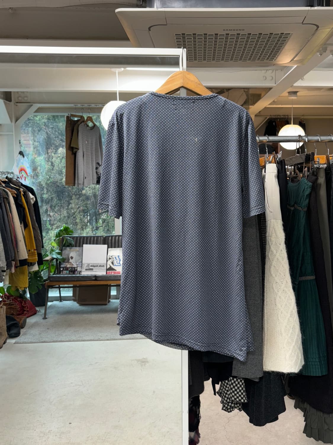 세만틱 디자인 도트 비대칭 레이어드 탑 상품이미지2