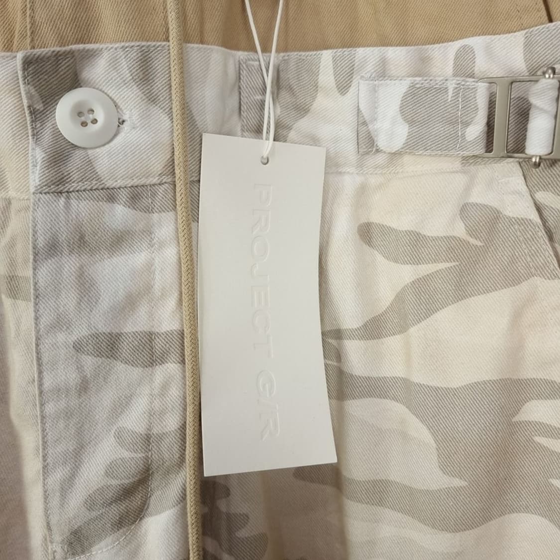 [프로젝트 GR](새상품) 3 레이어드 카고 팬츠 화이트카모 P01411 상품이미지7