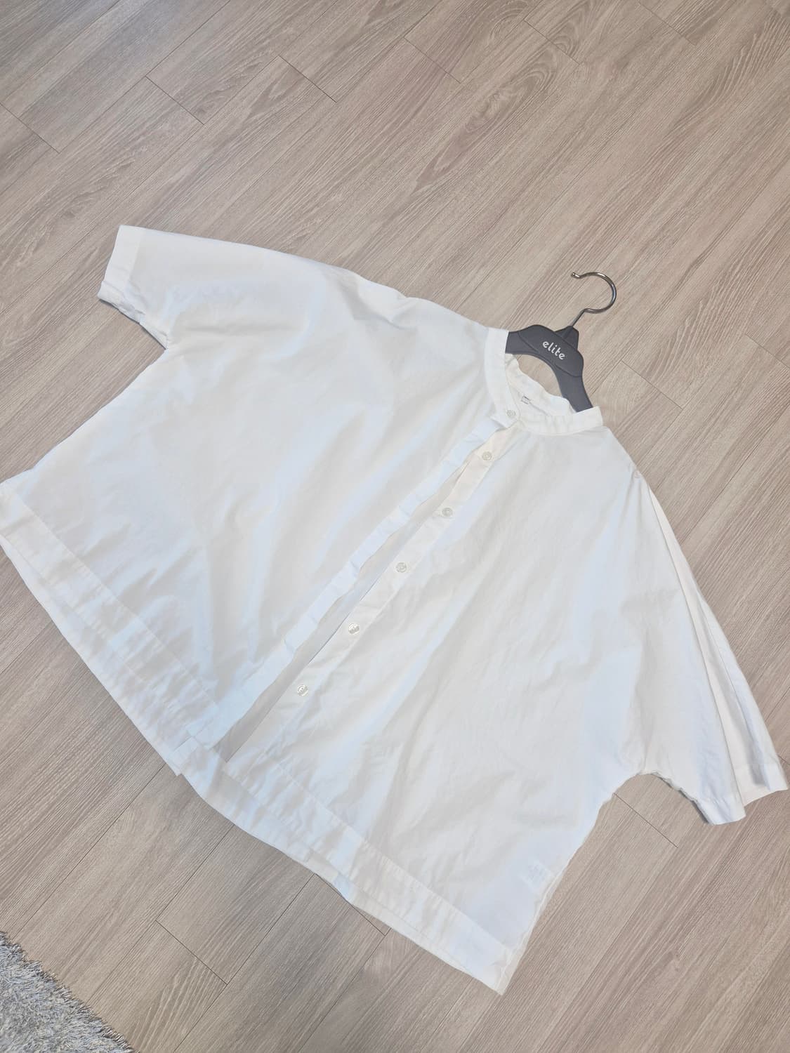 무지(MUJI)화이트라운드면블라우스 상품이미지1