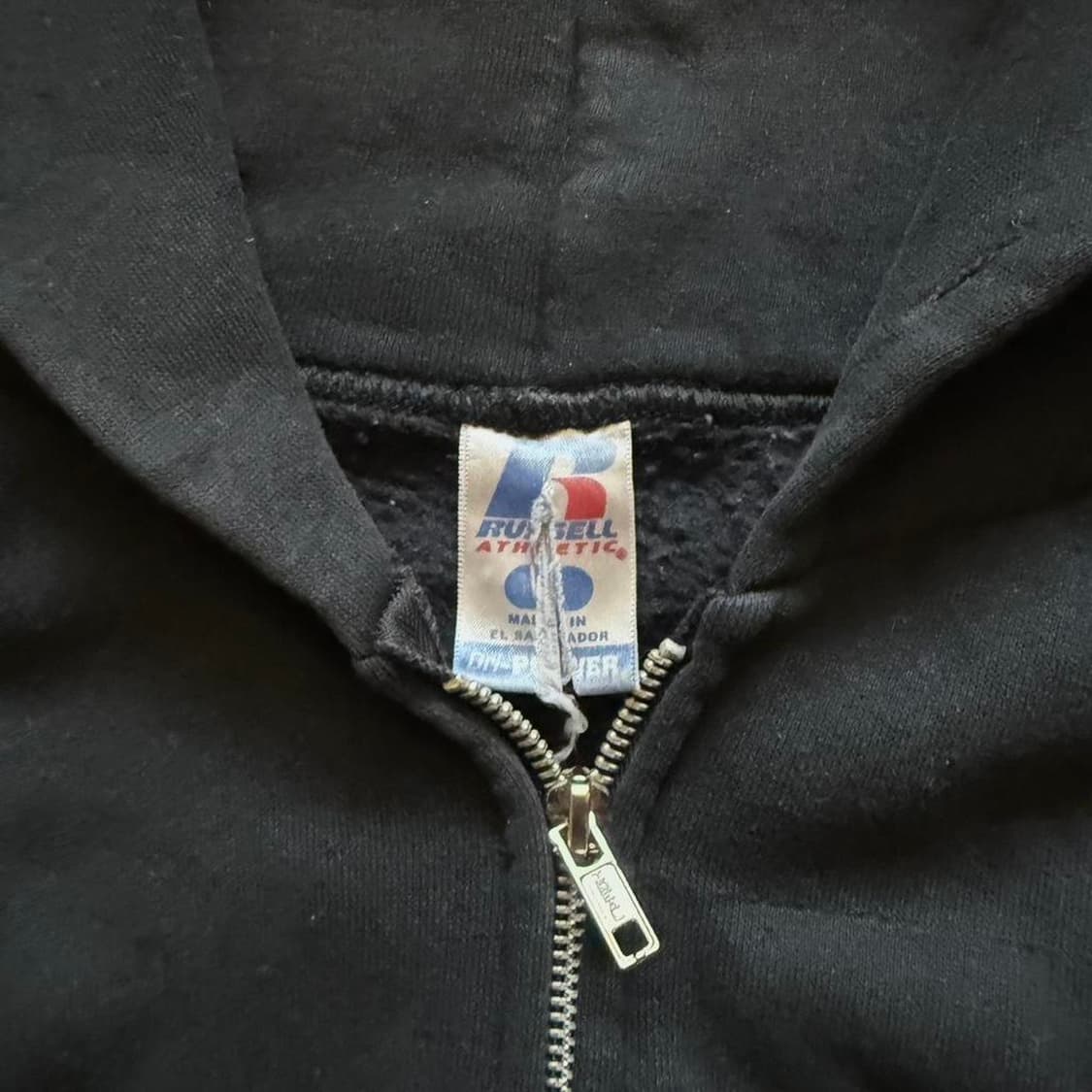00s 엘살바도르 러셀 애슬레틱 후드집업 블랙 상품이미지2