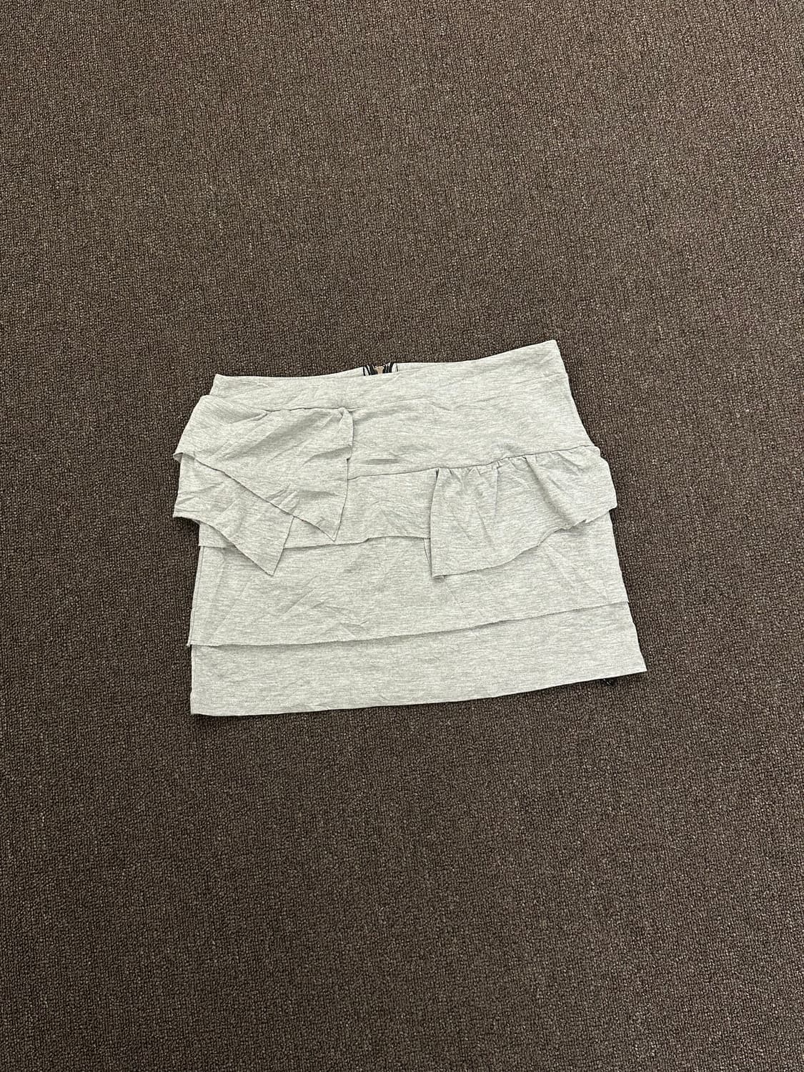 S)Japanese vintage 그레이 언발 캉캉 미니스커트 상품이미지3