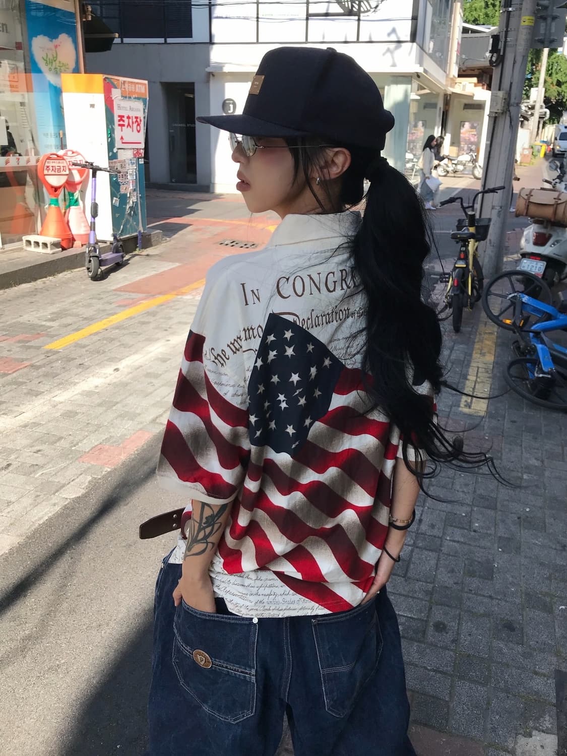 🇺🇸 풀 성조기 프린팅 피케 반팔 티셔츠 🇺🇸 상품이미지5