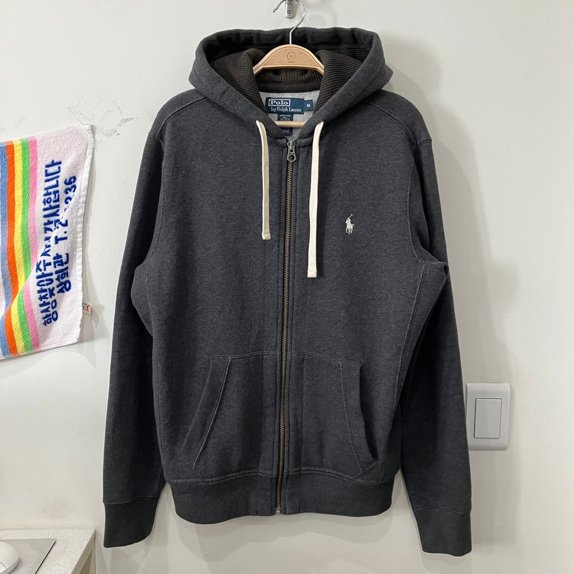 118 폴로 와플 후드집업 상품이미지1