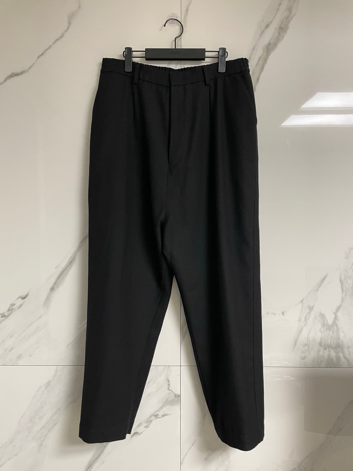 준지 블랙 울 와이드 팬츠 48사이즈 상품이미지1