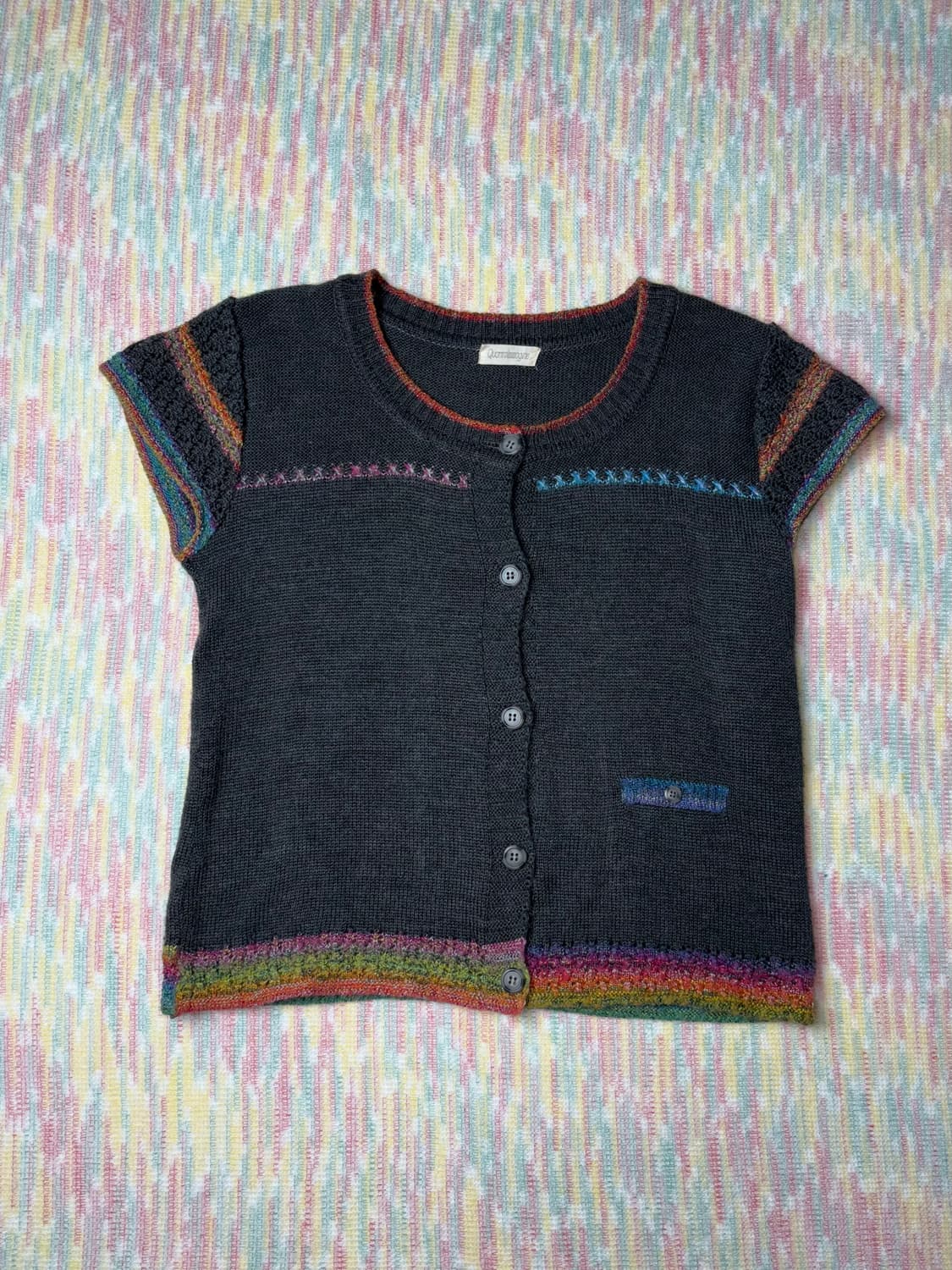 그레이 반소매 니트 상품이미지5