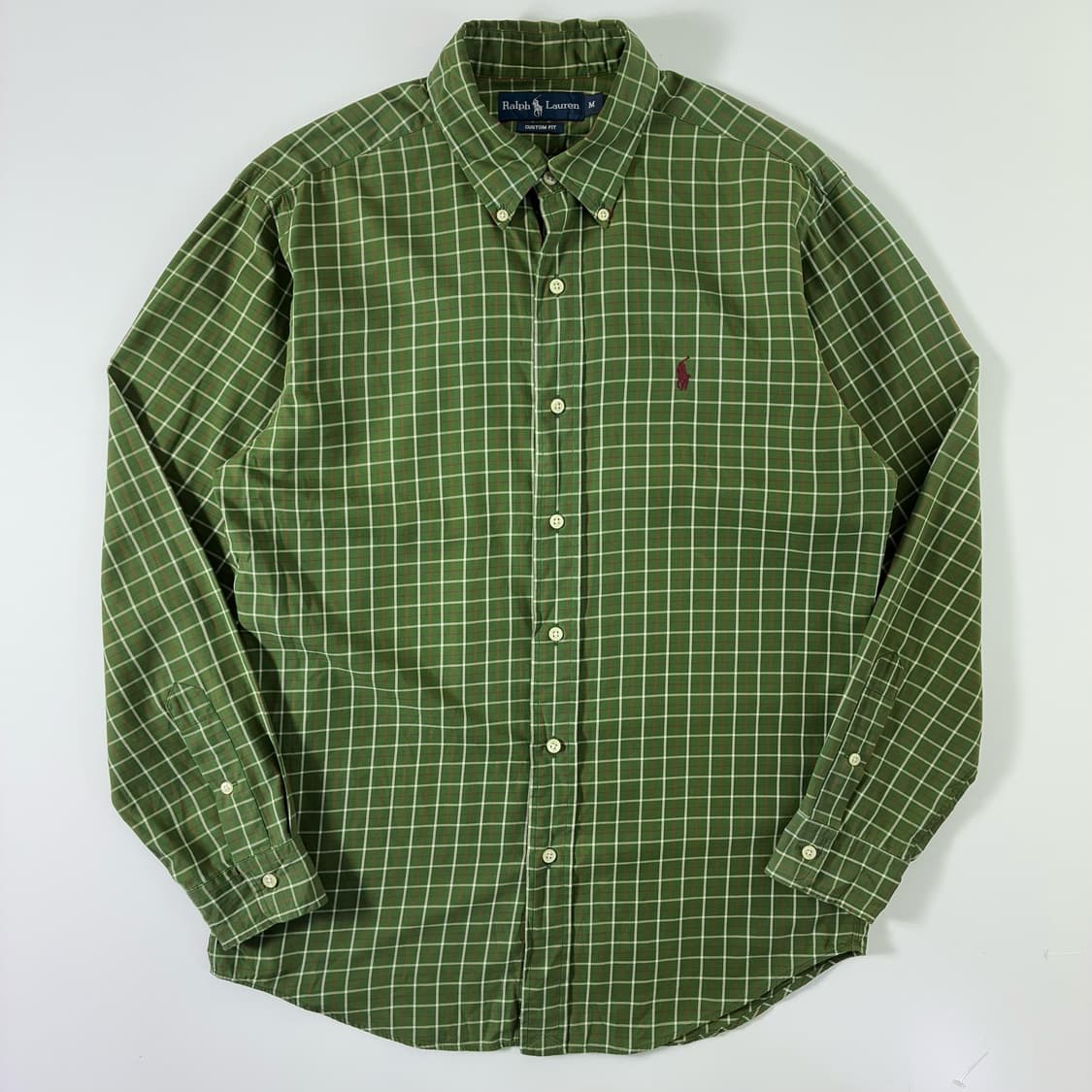 Polo  폴로 랄프로렌 자수 코튼 그린 체크셔츠 상품이미지1