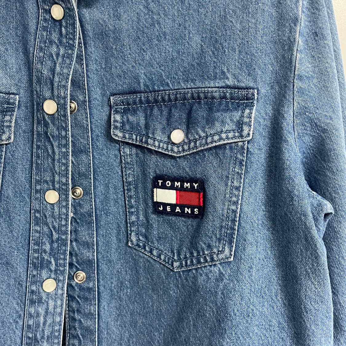 타미진스 크롭 데님셔츠 상품이미지3