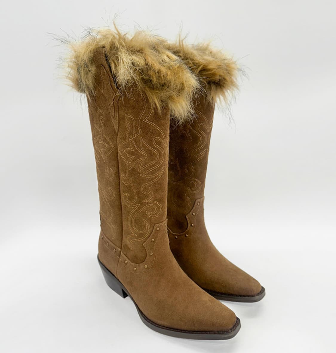 루루서울 웨스턴 믹스 퍼 부츠 225 상품이미지3