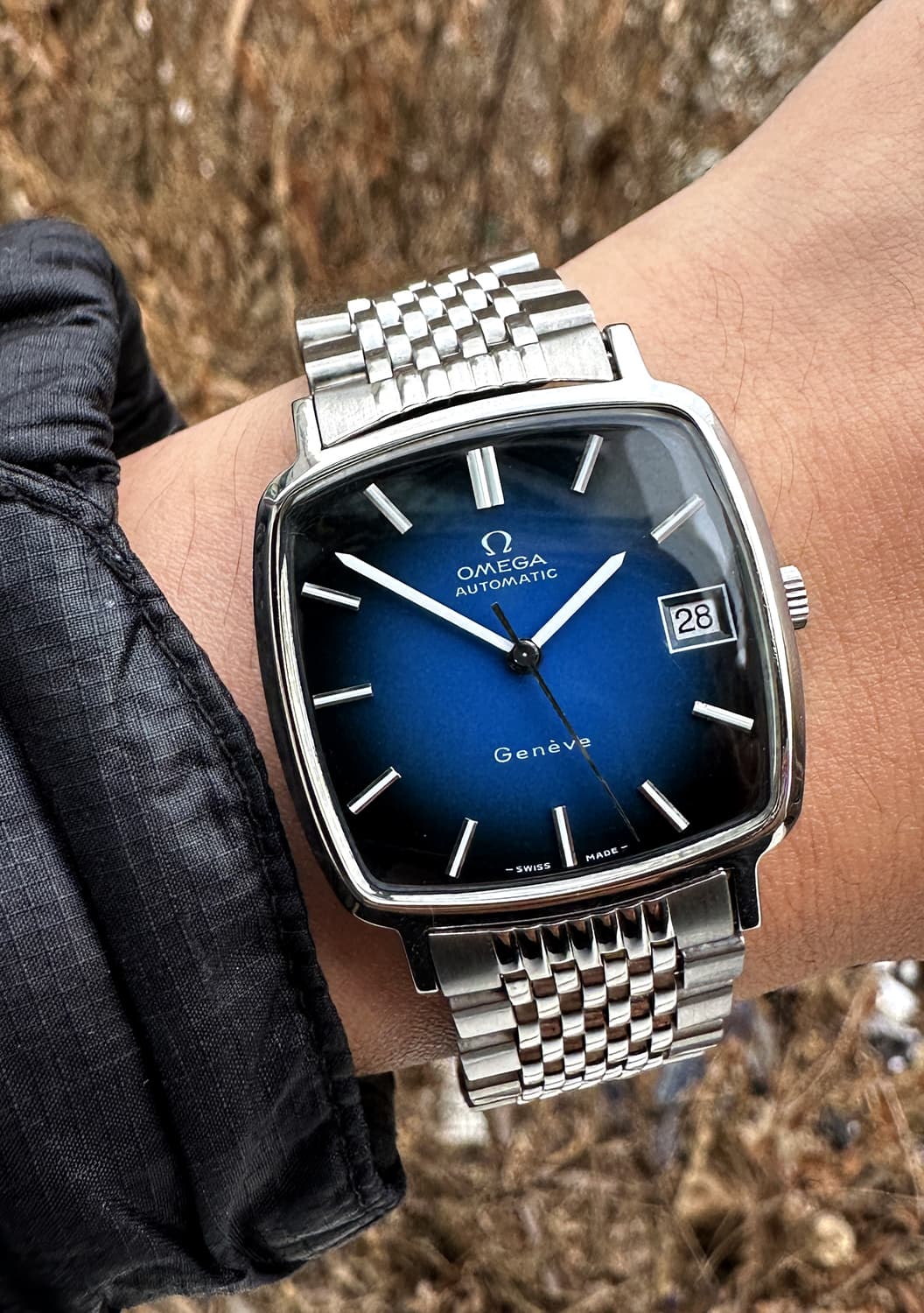오메가 제네브 오토매틱 블루 다이얼 시계 상품이미지4