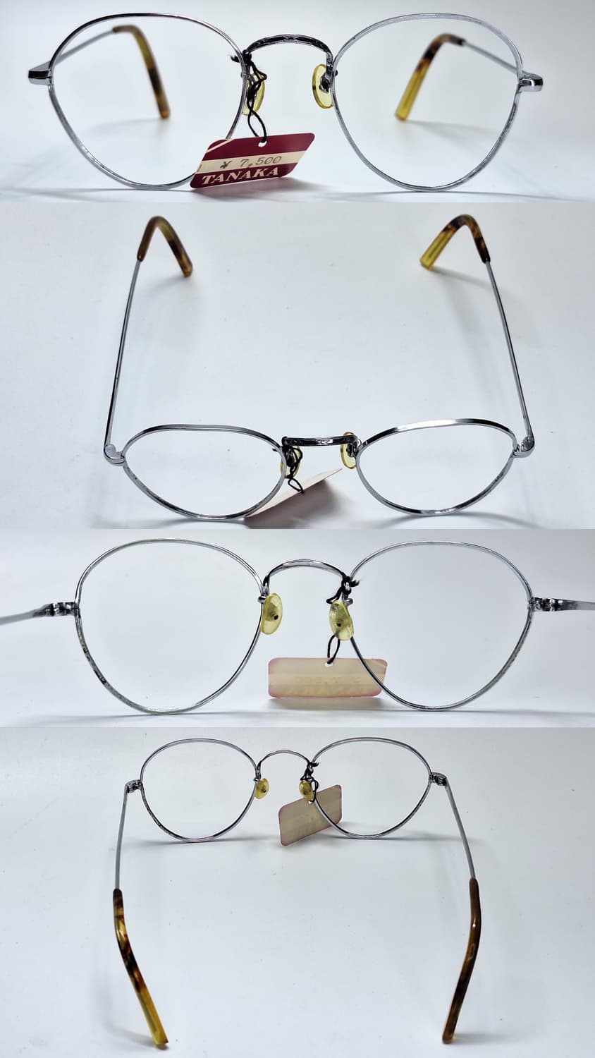 80s 일본제 빈티지 데드스톡 미사용/역삼각형 판토형 안경테 클래식 상품이미지3