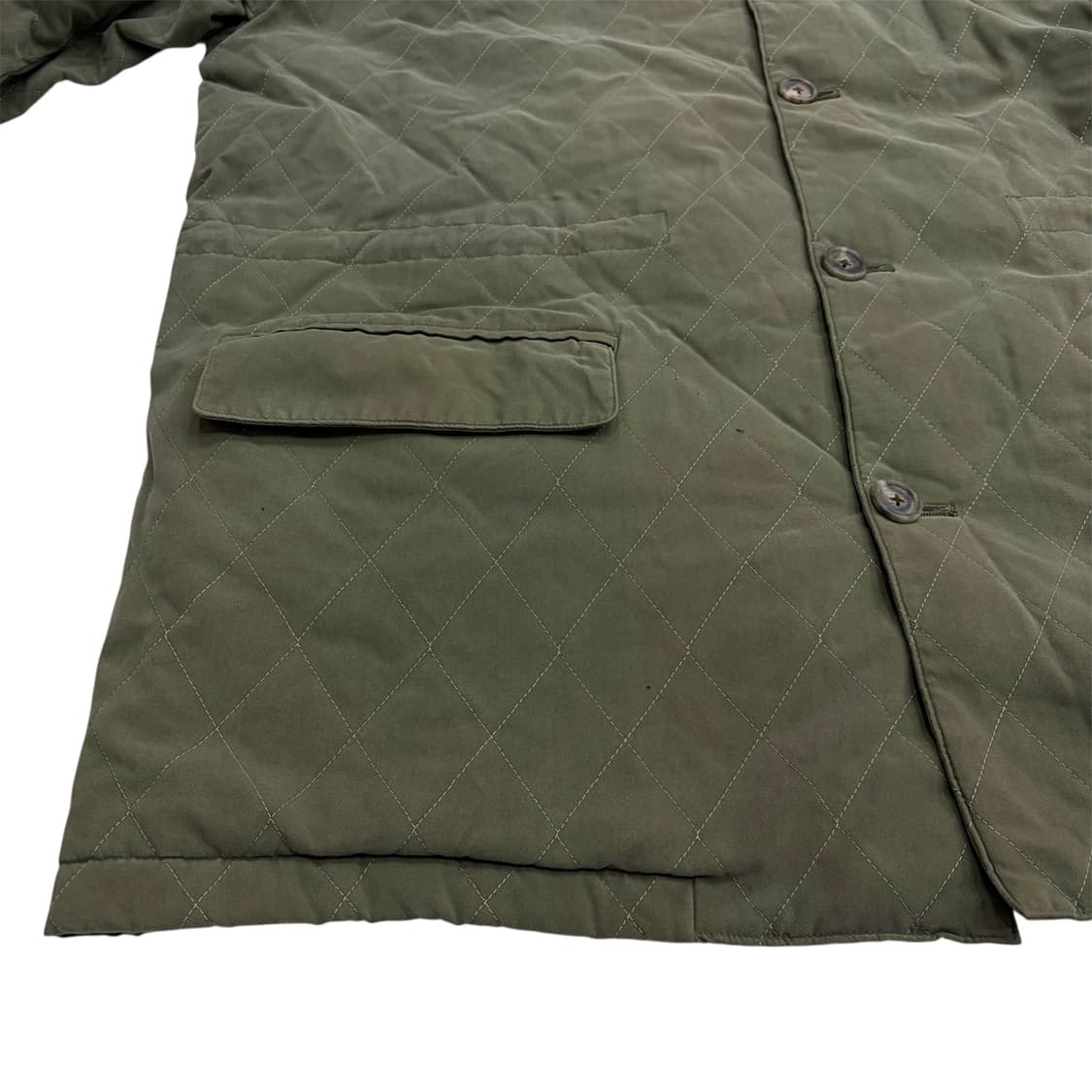 폴로 랄프로렌 90s 카키 퀼팅 자켓 100 L 상품이미지3