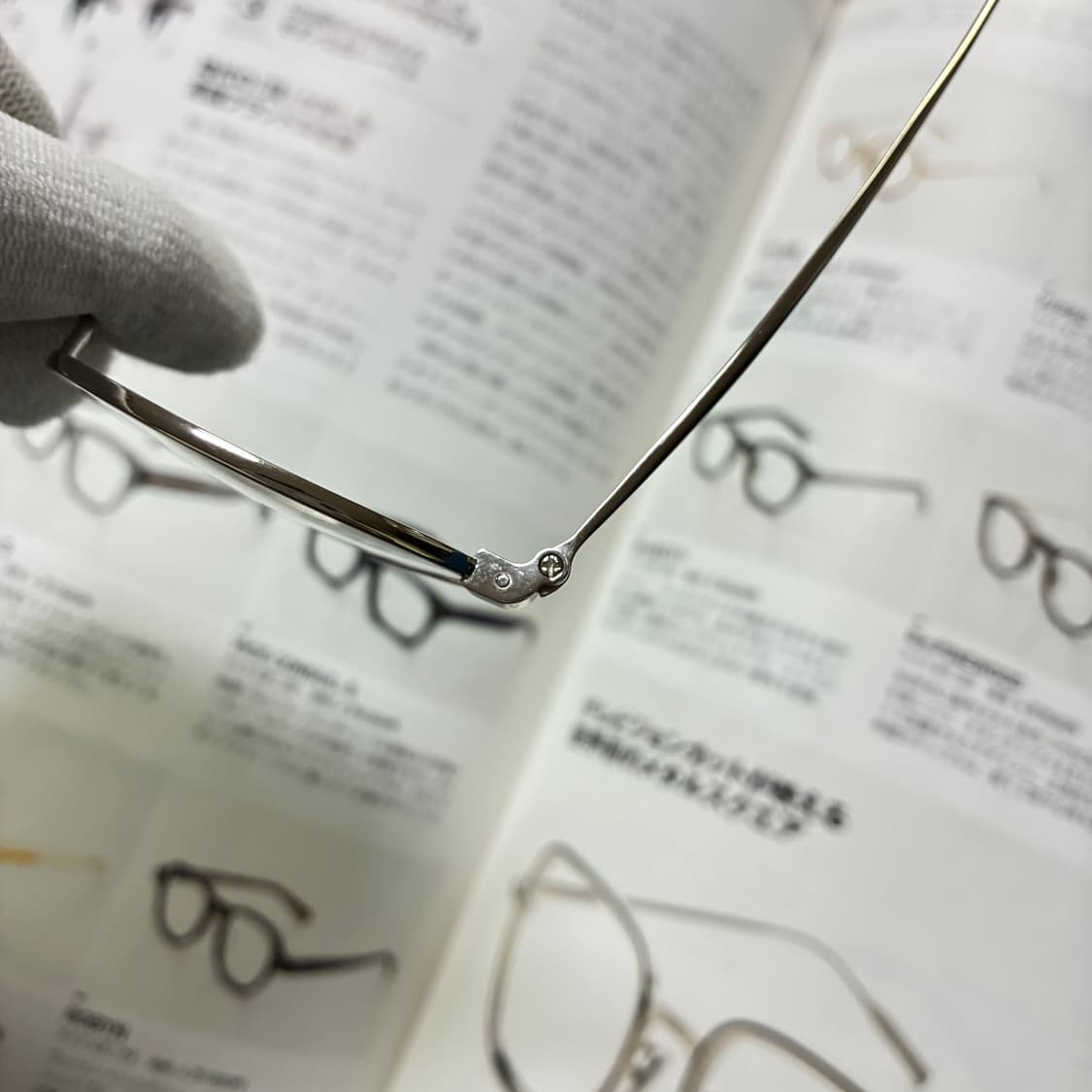 일본 제작 실버 티타늄 새들브릿지 안경 상품이미지5