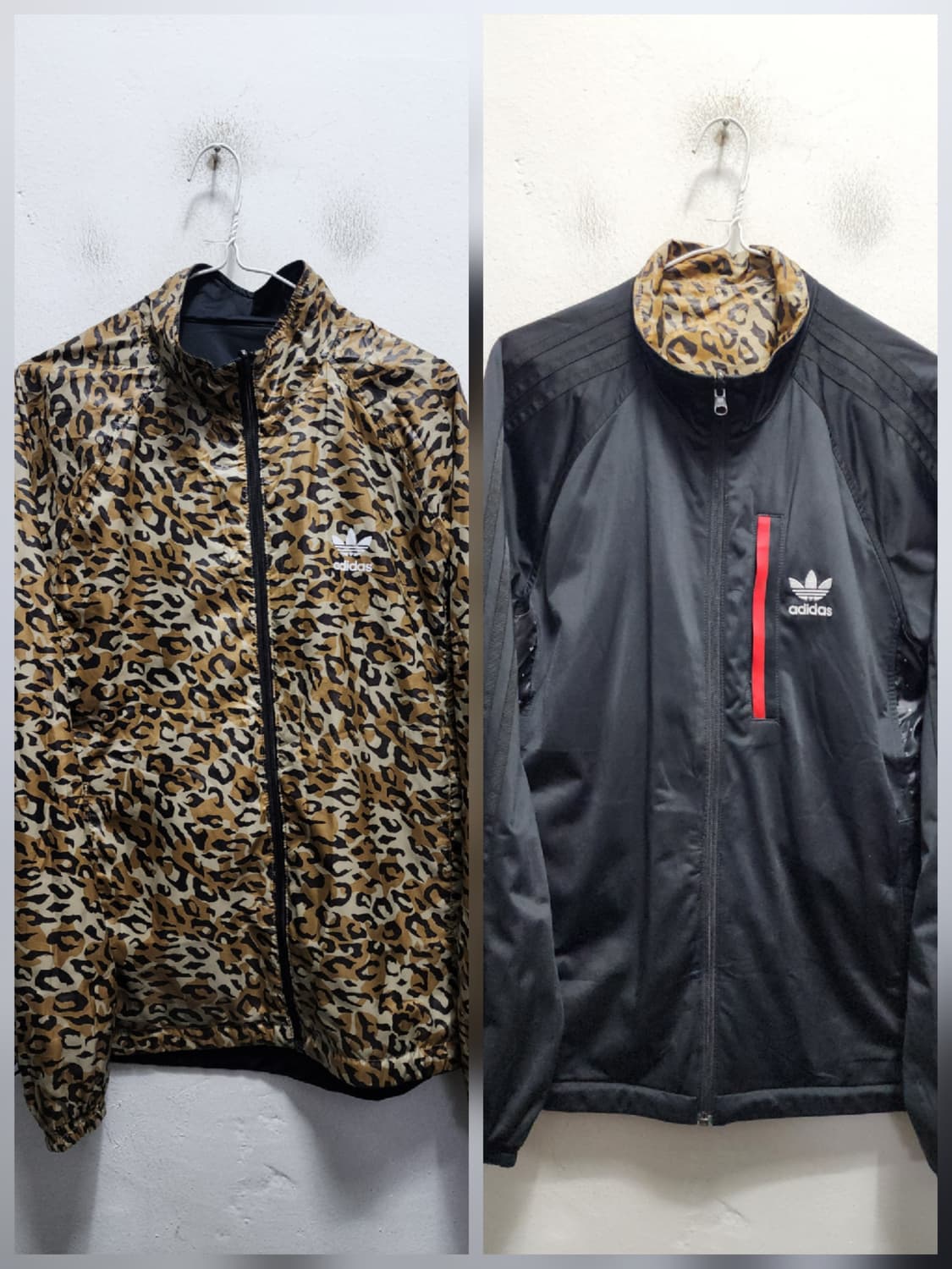 (리버시블) 아디다스 레오파드 호피무늬 양면 바람막이  상품이미지1