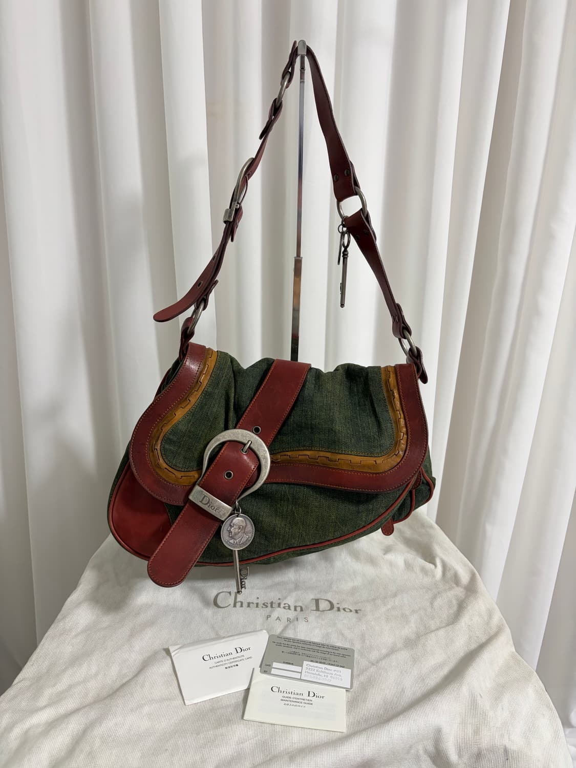 Rare 디올 FW2006 데님 가우초 숄더백 상품이미지3
