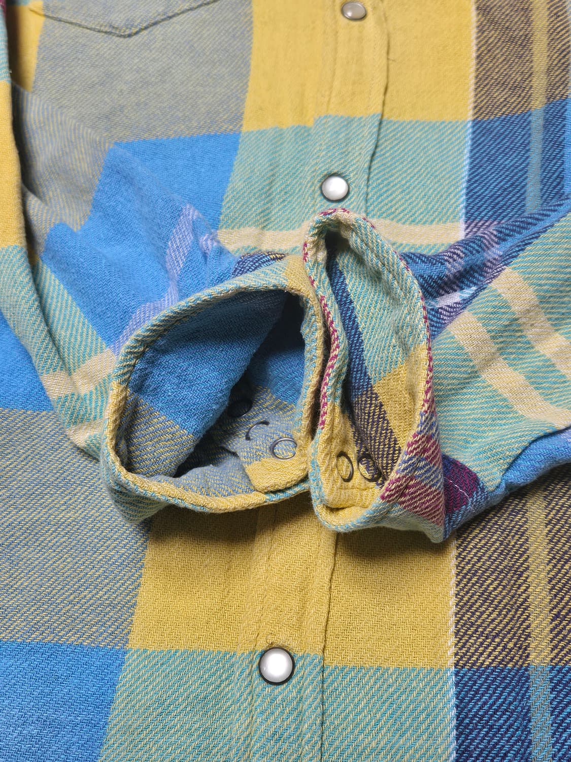 데님앤서플라이 랄프로렌 멀티컬러 웨스턴 체크 셔츠 L 상품이미지5