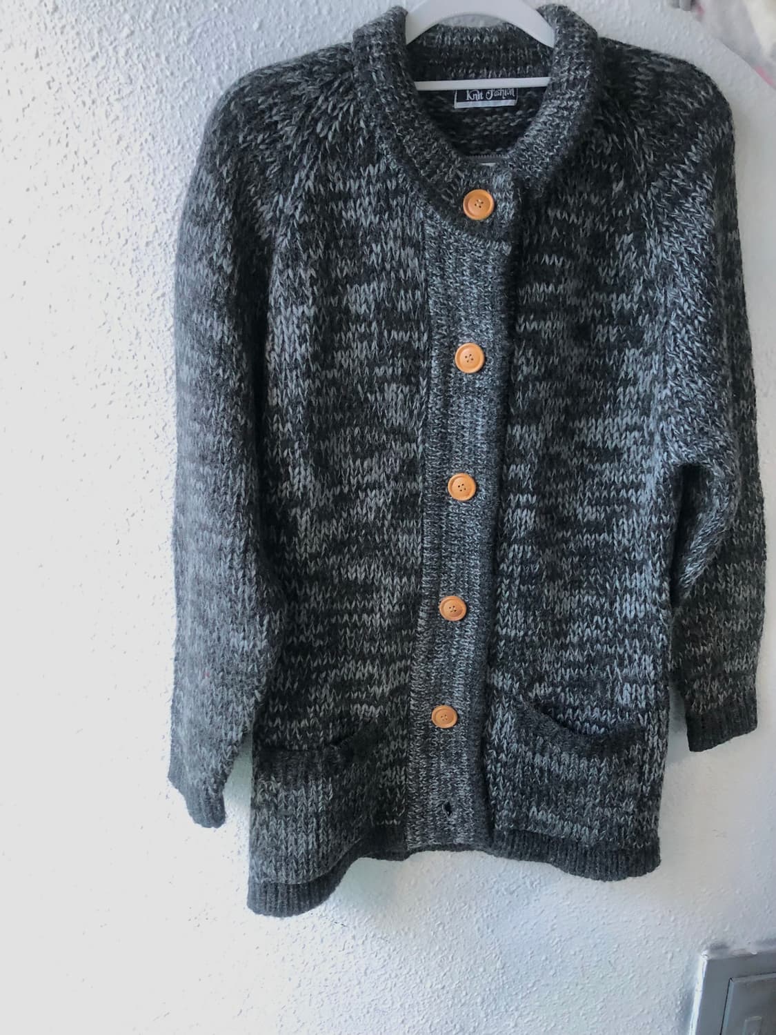 차콜 니트 원피스 상품이미지1