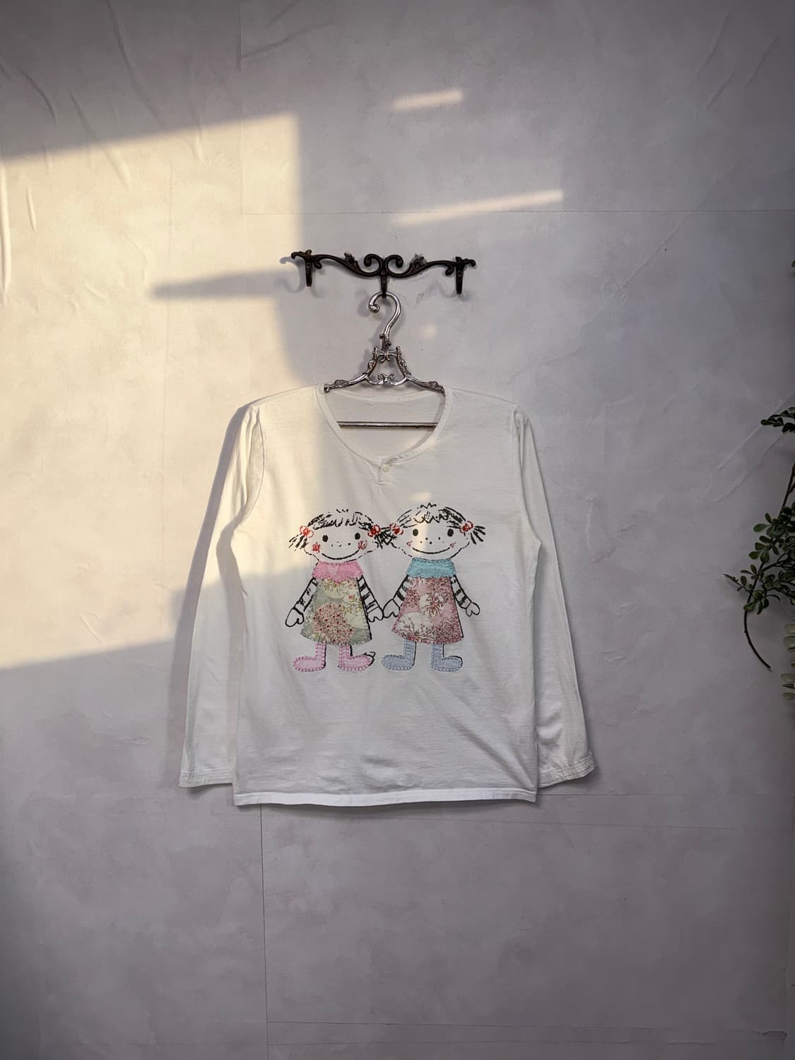White twin babies patch long sleeve 상품이미지1