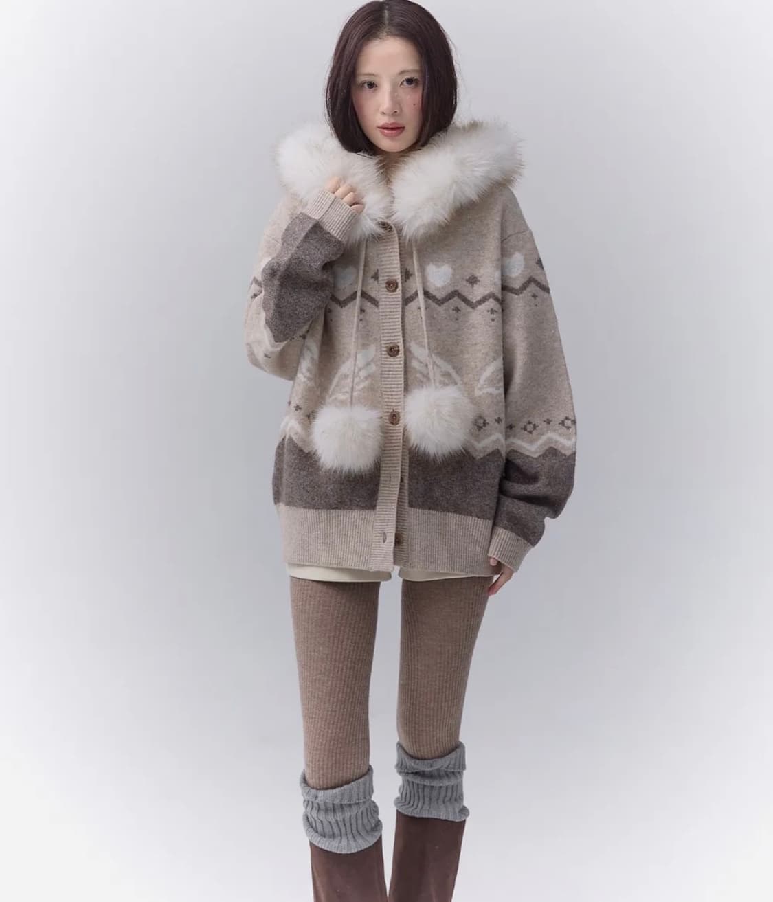 더티스 엔젤 퍼 집업 후디 상품이미지1