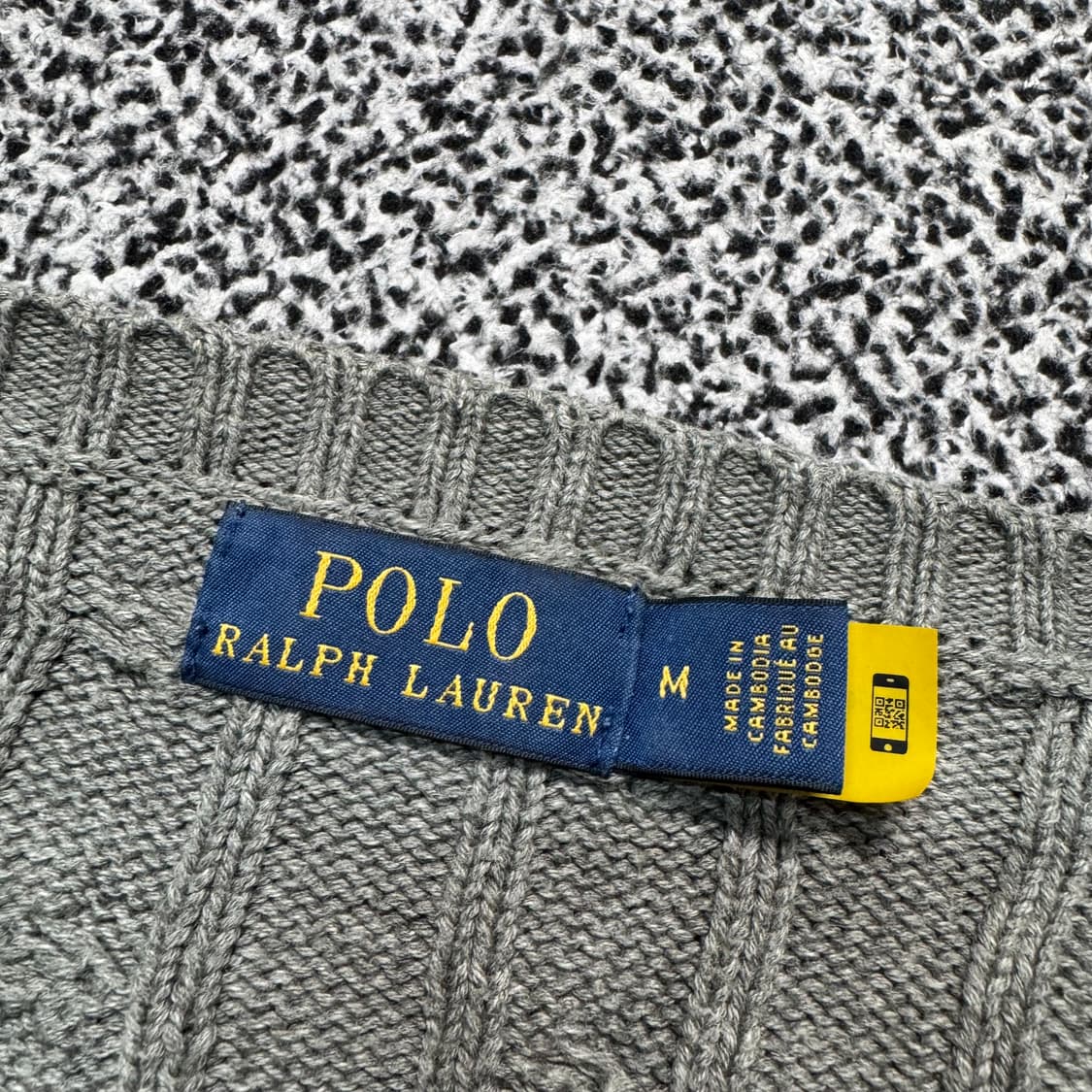 Name : 폴로 랄프로렌 시그니처로고 그레이컬러 꽈배기 니트 :)  상품이미지3