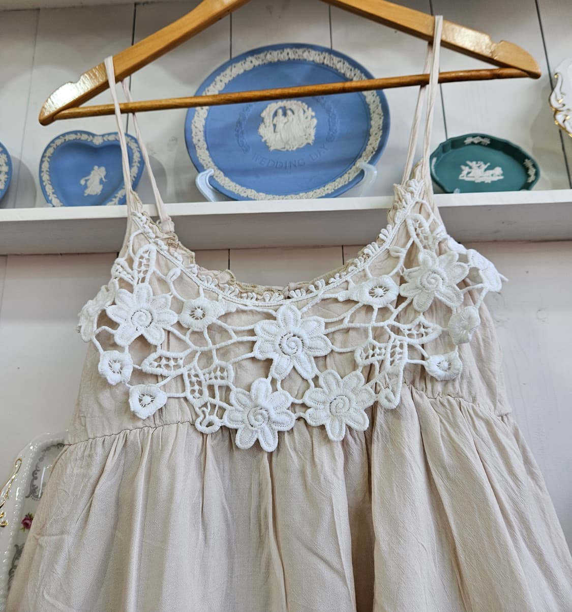 레이스 뷔스티에 벌룬 원피스 상품이미지3