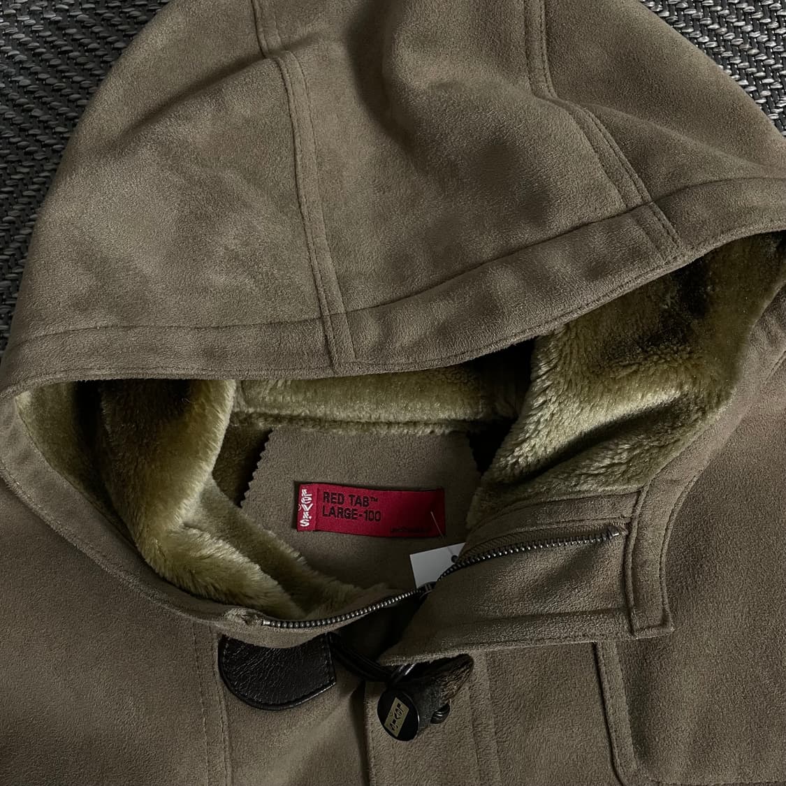 리바이스 USA 오리지날 스웨이드 양털 더플 롱코트y 3260 상품이미지5