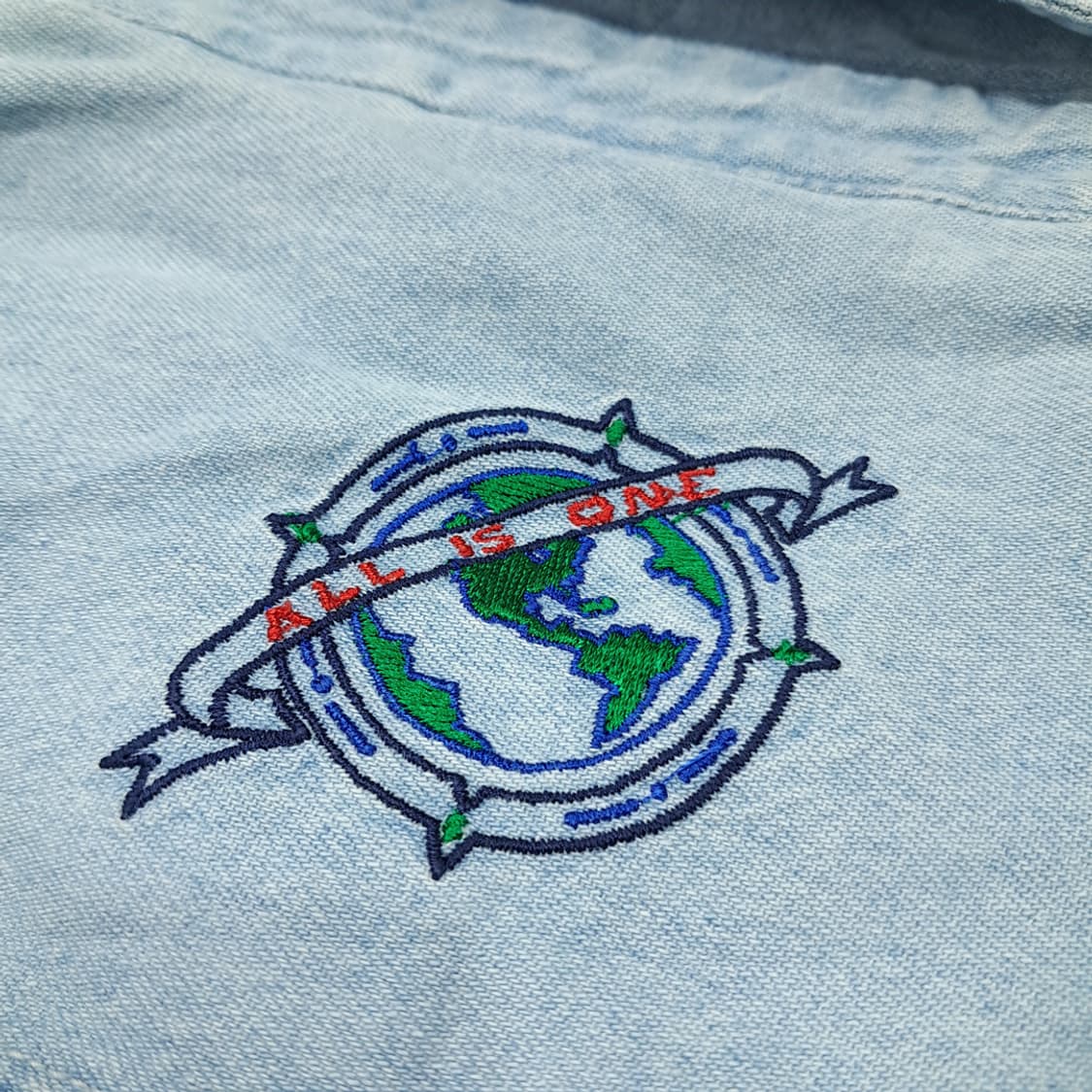 CL599 L 하드락카페 90s 머틀 비치 All Is One 데님셔츠 상품이미지6