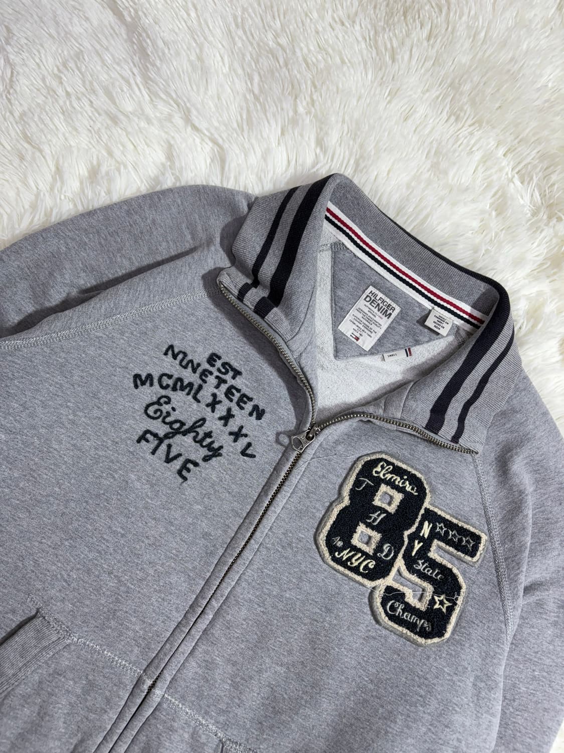 타미힐피거 Y2K 그레이 코튼 집업  상품이미지4