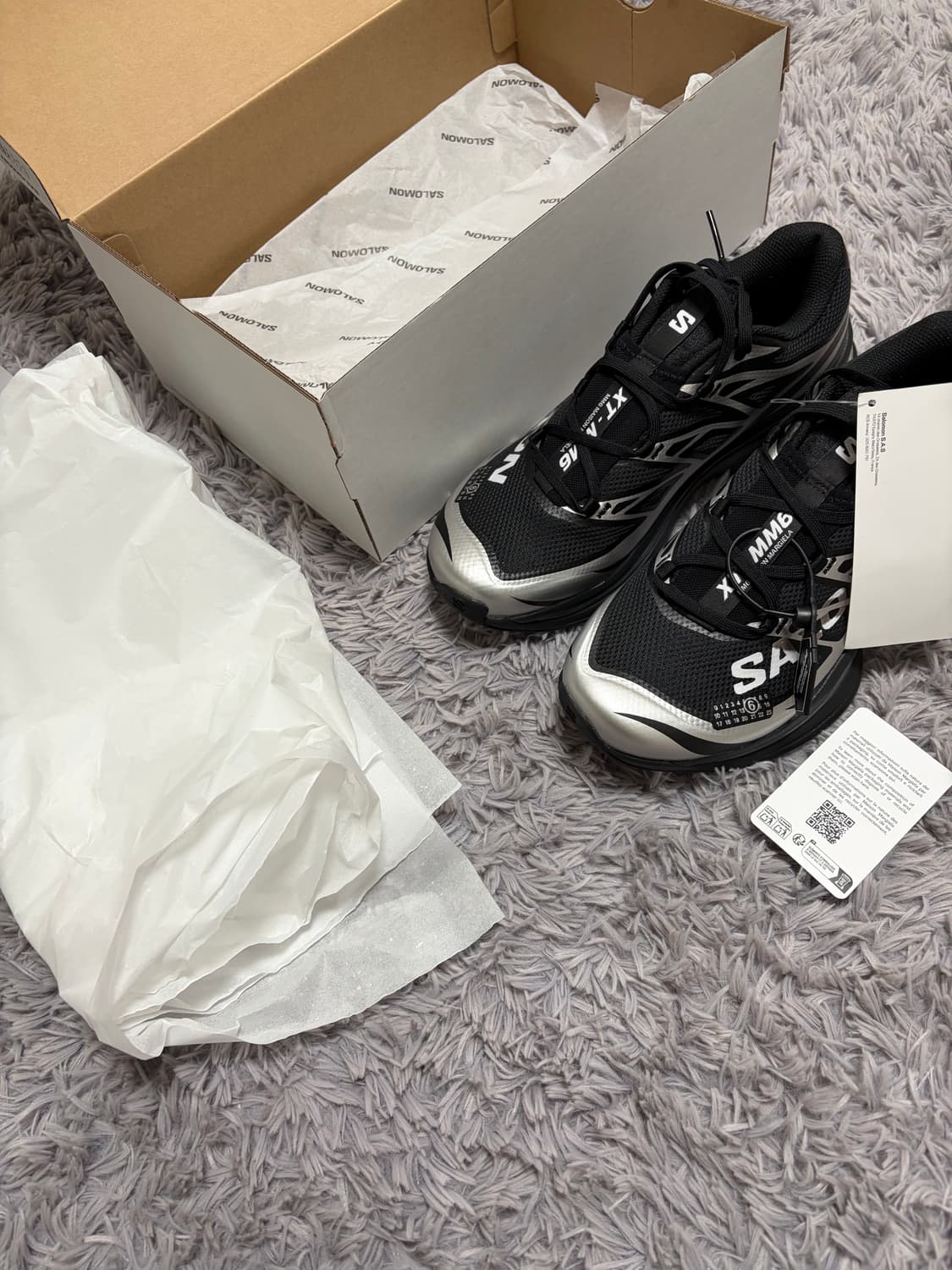 살로몬 메종마르지엘라 XT-mm6 블랙 실버 260사이즈 상품이미지1